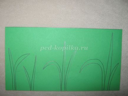 Об'ємна аплікація з паперу проліски для дитячого садка