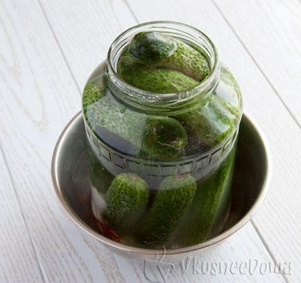 Uborka tartósított ecet (fermentált) recept fényképpel (recept) Uborka tartósított ecet (fermentált) recept egy fotó