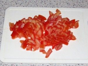 Овочевий салат з копченою куркою