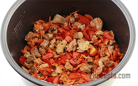 Зеленчукова супа с месо в multivarka - стъпка по стъпка рецепти снимки