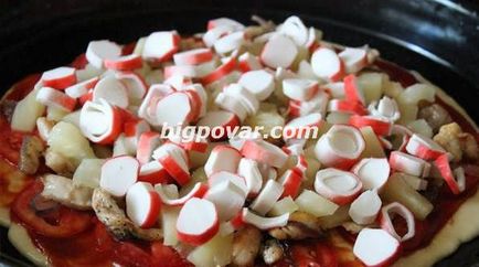 Піца з куркою, грибами і ананасами рецепт з фото, покрокове приготування