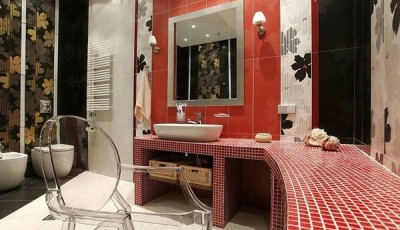 Плитка під шпалери можна клеїти в кухні, ванній і на кахель, фото ідей