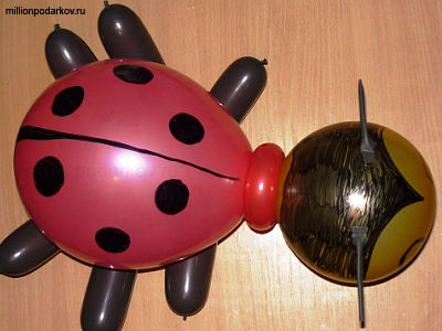 Виріб з повітряних куль - сонечко - з фото інструкцією