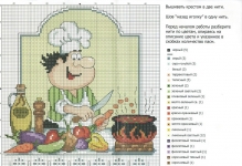 Кухарчуки вишивка хрестом схеми безкоштовний веселий поварчук, скачати схему кухаря хрестиком