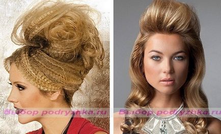 Frizurák gyapjúval fotó (bouffant frizura) Frizurák fleece fotó