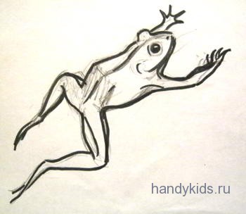 Стрибаю щая жаба - малюємо рух