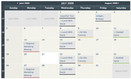 Calendar și Extensii programator pentru joomla 3