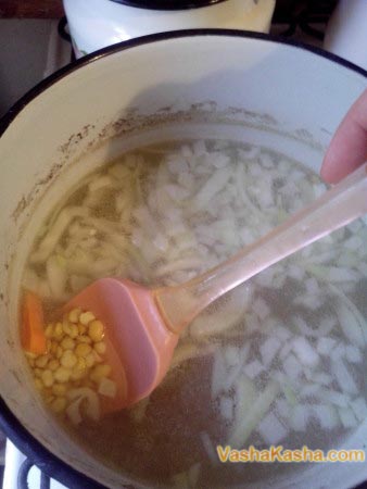 Rețetă pentru supă de mazăre cu set de supă