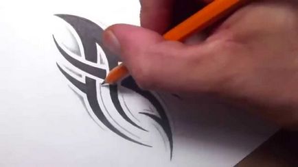 Desenarea tatuajelor luminoase în etape - cum să desenezi un dragon în creion pas cu pas