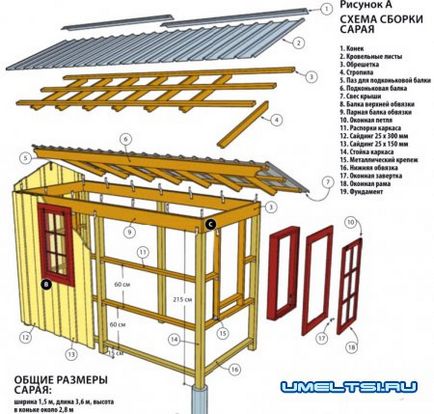 Сарай своїми руками для інструментів