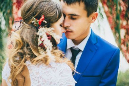 Boldogság következő esküvő Júlia és Ruslan - a menyasszony