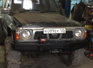 Силовий бампер nissan safari y60 своїми руками woodmetall