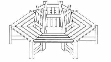 Лавки з дерева своїми руками фото, креслення кругової лавки