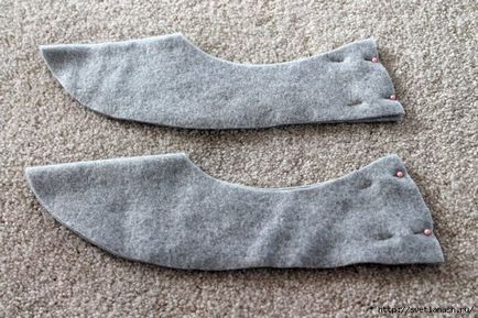 Cusut papuci de la un pulover vechi