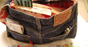 Сумки зі старих джинсів різні моделі з фотографіями