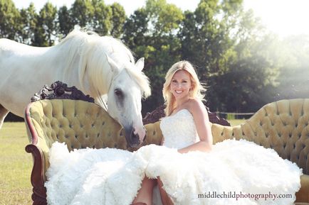 Esküvői fotózást lovakkal
