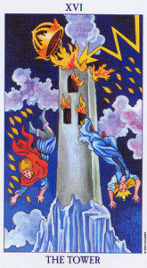 Tower Tarot - értékének közvetlen és fordított kártyák