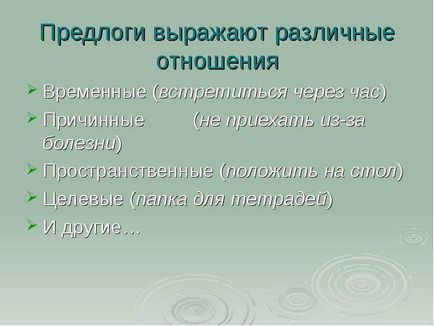 Lecție pe tema propoziției ca parte a discursului