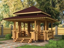 Hangulatos kerti pavilonok fa fotó, tervezése és kivitelezése; A megjelenés a fa pavilonban