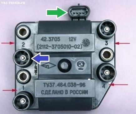 Cseréje a tekercs és a gyújtás modul a VAZ-2101, 2107