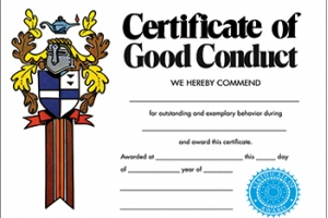 Apostille de certificare a unui certificat de non-condamnare