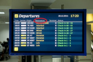 Engleză pentru turiști, tablou de bord al aeroportului (tablou de bord) Engleză pentru turiști, placarde aeroport
