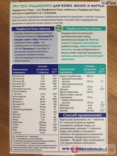 Vitabioticele negative perfectil plus