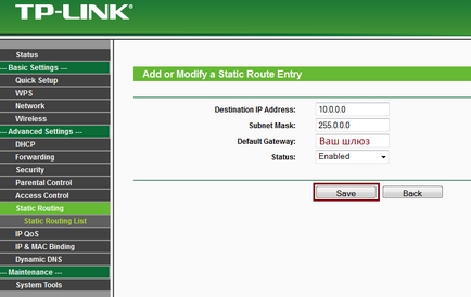 Tudásbázis - beállítás tp-link router példaként wr720n