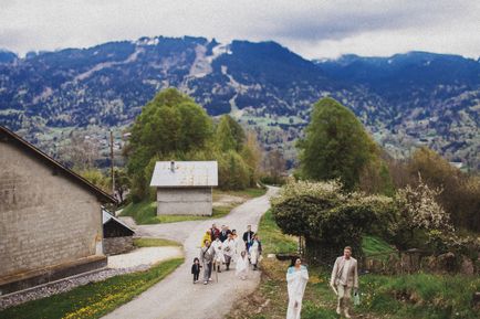 Boho esküvő az Alpok Anna kozdurovoy - egyszerű túl