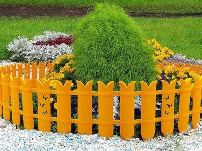 Декоративний паркан для клумб і садовий бордюр для квітників своїми руками
