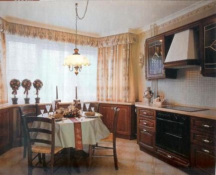 Designul bucătăriei cu fereastră de bay alegeți perdele elegante - idei de fotografie - afaceri ușoare