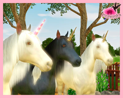 Unicorns - creaturi magice - animale de companie - articole și recenzii sims 3 - materiale - mursimka -