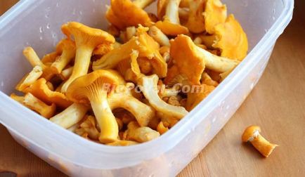 Ciuperca de ciuperci de chanterelles reteta cu fotografie, pas cu pas de gătit