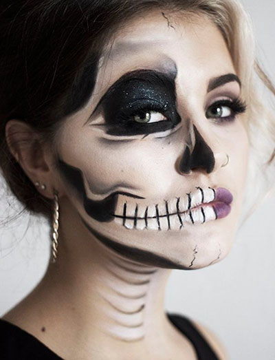 Make-up pentru Halloween 2017 acasă cu mâinile tale ușor pentru fete, teribil pentru bărbați și femei