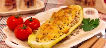 Zucchini cu carne tocata - retete de caserol, barci umplute, cutite, clatite si lasagna