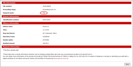 Як оплатити штрафв онлайн в іспанії і каталонії