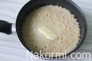 Cum să fierbeți terci de porridge și arnoutku pe rețeta de apă cu o fotografie