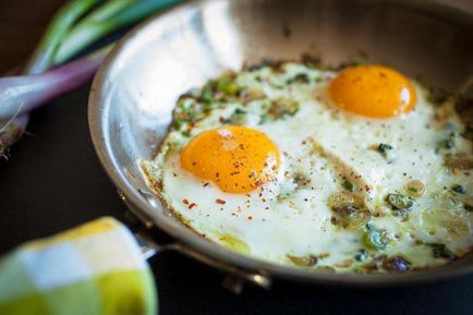 Як смажити яйце на сковорідці як смажити яйця з молоком