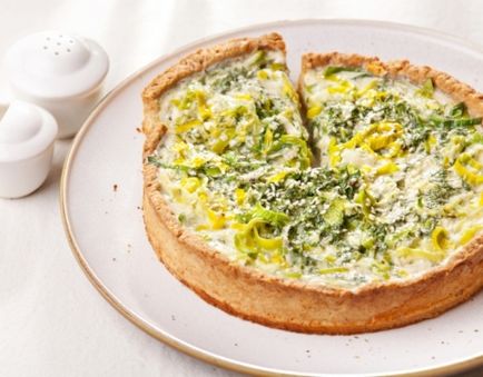 Quiche csirke és póréhagyma, francia torta