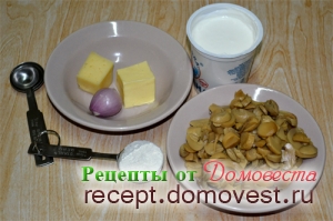 Класически руски ивички или гъби в заквасена сметана - рецепти от domovesta