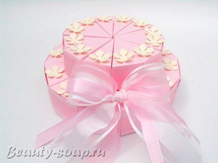Коробочки у вигляді торта, коробочка шматочок торта, як зробити, рецепти мила ручної роботи
