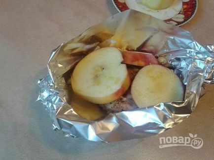 Csirkemell almával és aszalt szilvával - lépésről lépésre recept fotók