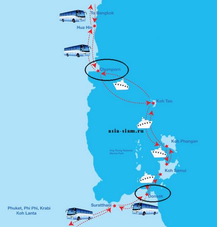 L - як доїхати до острова Пханган з Паттаї, Пхукет,, Bangkok, Сурат Тані, Самуї і ін