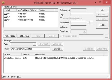 Mikrotik de recuperare după un accident, intermitent sistemul de operare