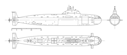 Submarin nuclear multiplu al proiectului k-95, generație 4