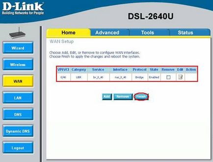 Налаштування dsl-2640u для підключення до «megaline»