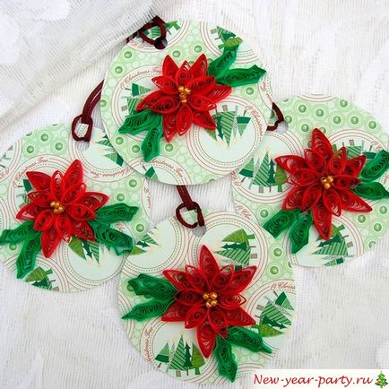 Karácsonyi golyó a technika Quilling - fotó ötletek egy szép ünnep! (Quilling) Karácsonyi golyó a technika Quilling - fotó ötletek egy szép ünnep!
