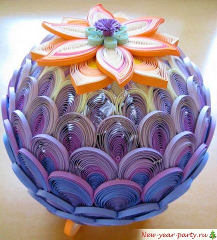 Karácsonyi golyó a technika Quilling - fotó ötletek egy szép ünnep! (Quilling) Karácsonyi golyó a technika Quilling - fotó ötletek egy szép ünnep!