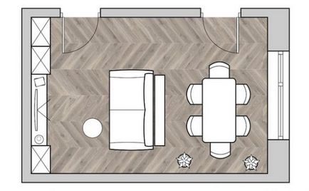 Masă de masă în alegerea camerei mici de material, dimensiune și stil