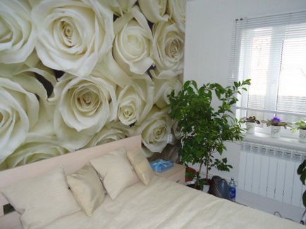 Шпалери з квітами великі для стін, красивий квіточка в інтер'єрі, фото червоних троянд і дрібні маки,